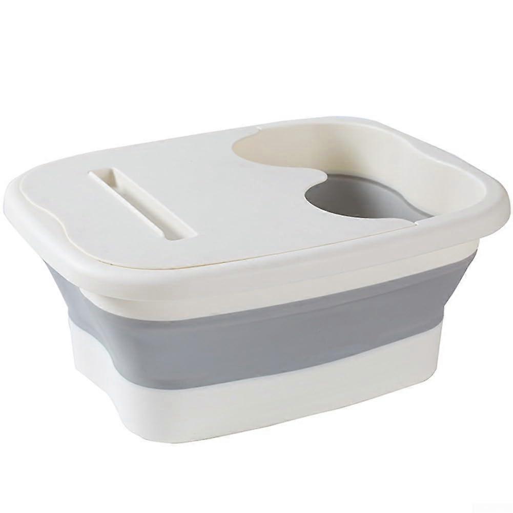 Lightweight Folding Tub for Travel or Quick Refreshment at Home or on the Go (White) White