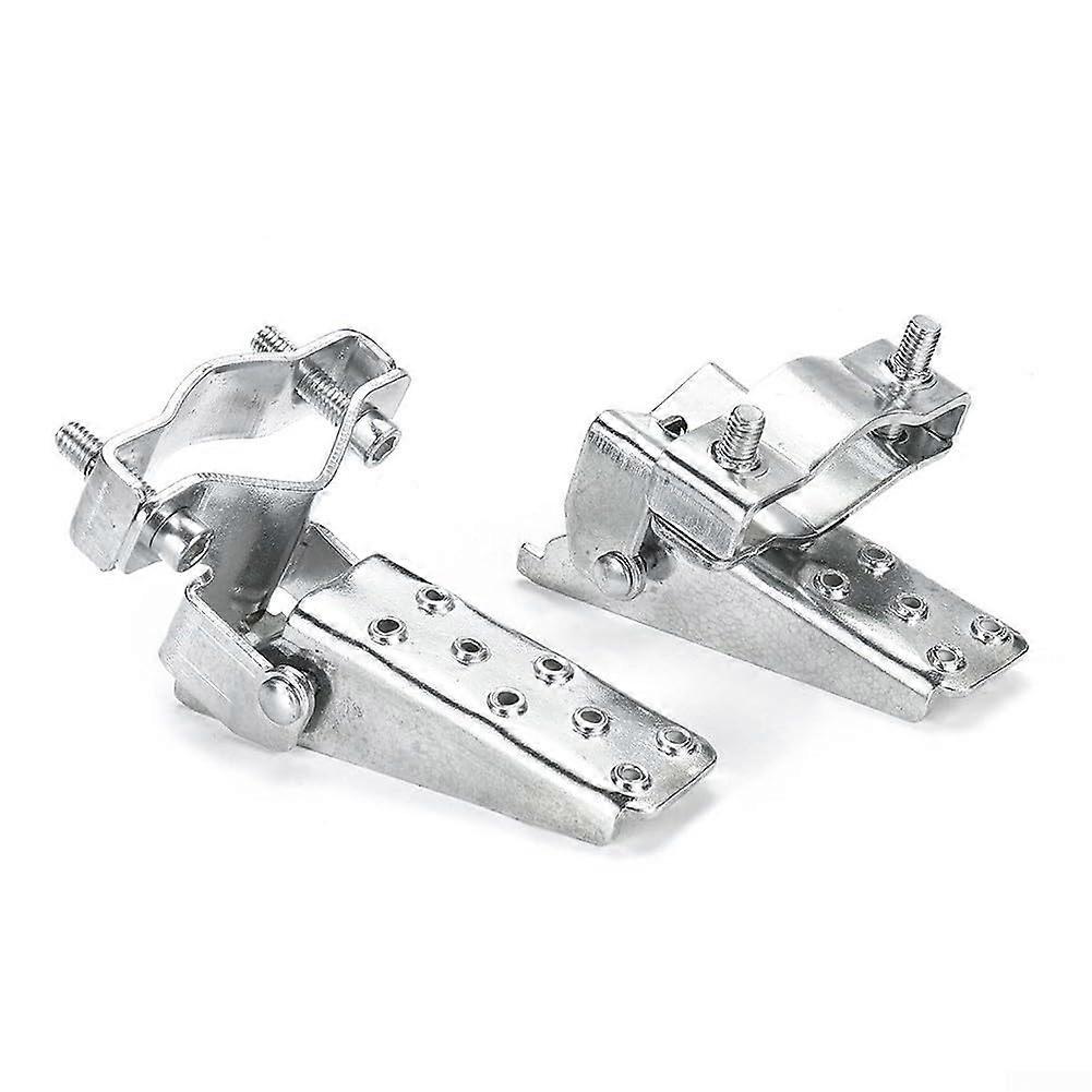 Folding Bicycle Steel Foot Step Pegs with Adjustable Width, Silver Color, Easy Use Compatible with Various Models