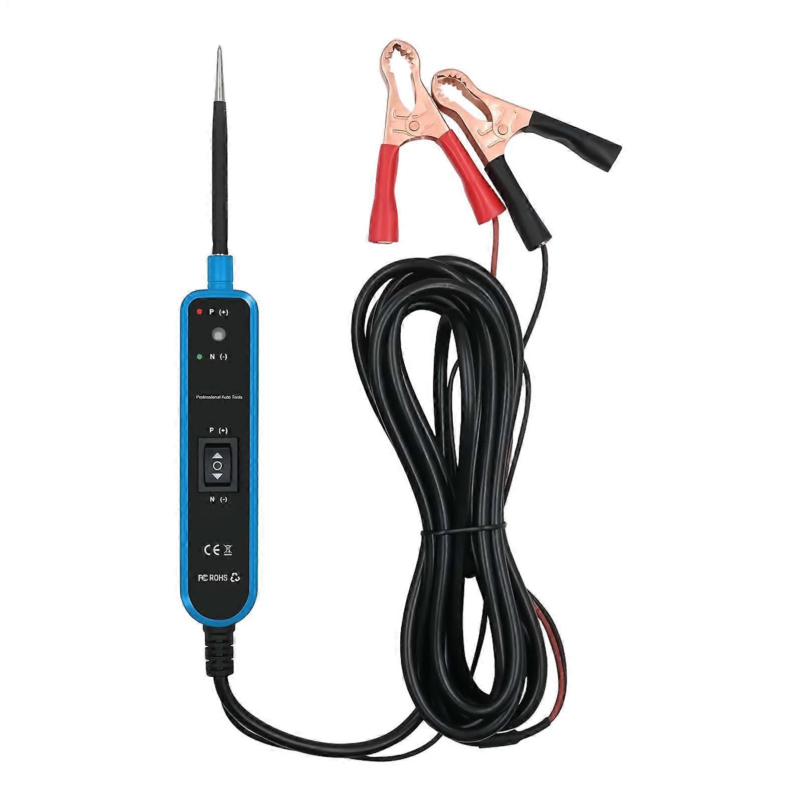 Voltage Tester Pen, Compact 6V-24V DC Circuit Tester, Automotive Electrical Testing Tool With Overload Protection