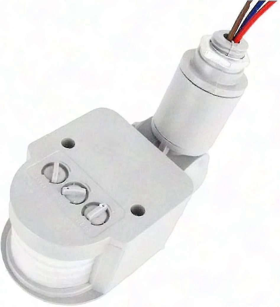 Motion Sensor 250V Automatic Infrared PIR Detector 180 Rotating Outdoor Timer Light Switch Gray
