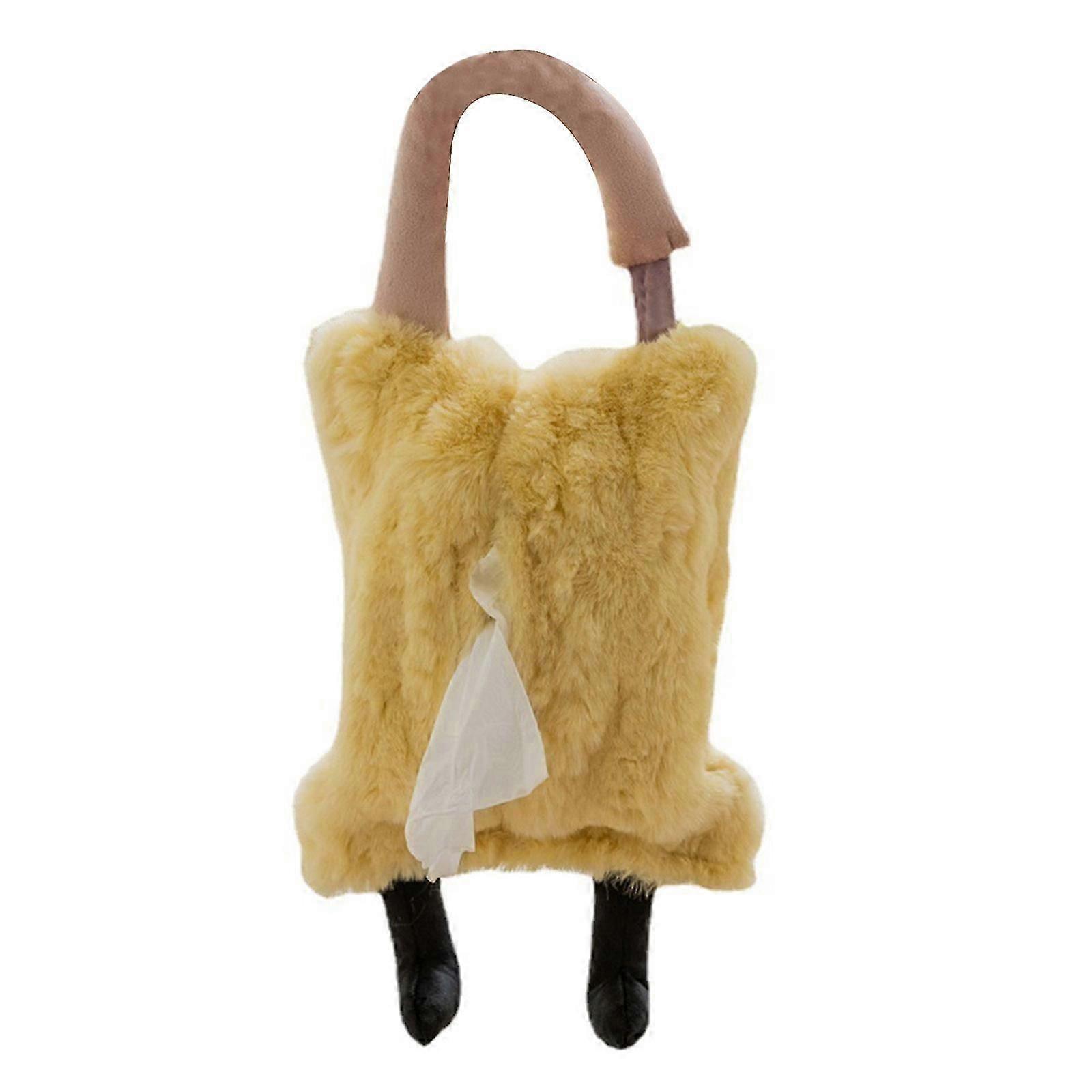 Charming Home Tissue Storage Box - Light Yellow British Decor Piece