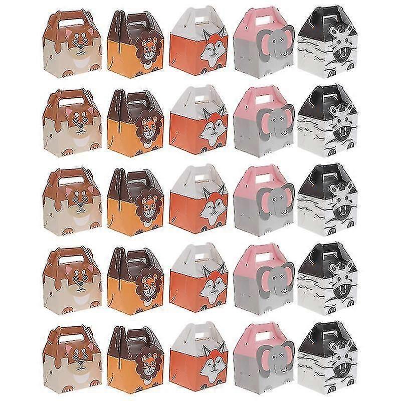 25-Piece Animal Pattern Creative Wrapping Paper for Small Gift Boxes and Biscuits