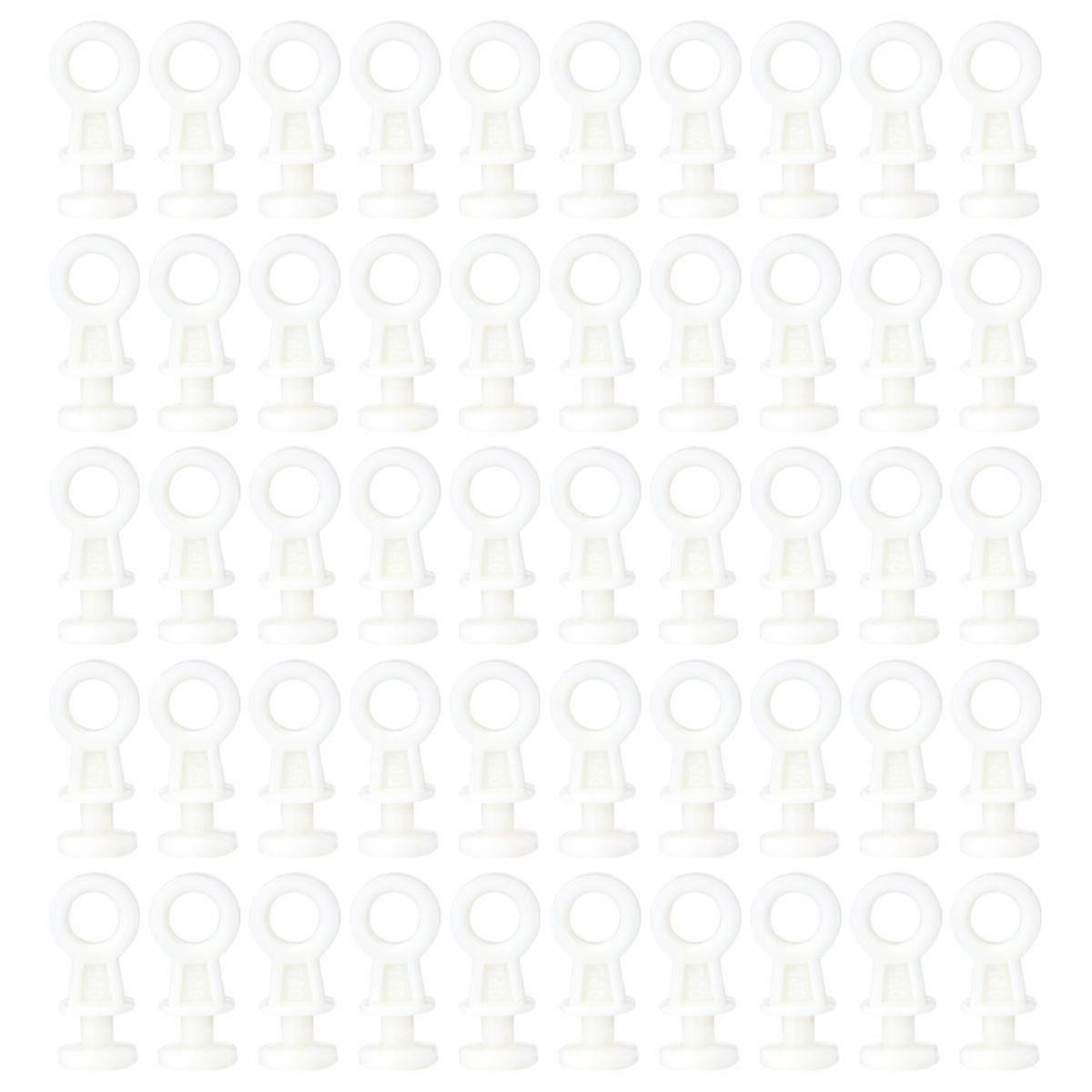 50 قطعة رود بكرات البلاستيك ستارة السكك الحديدية عجلات المسار لنافذة باب دش الستائر (البيج)