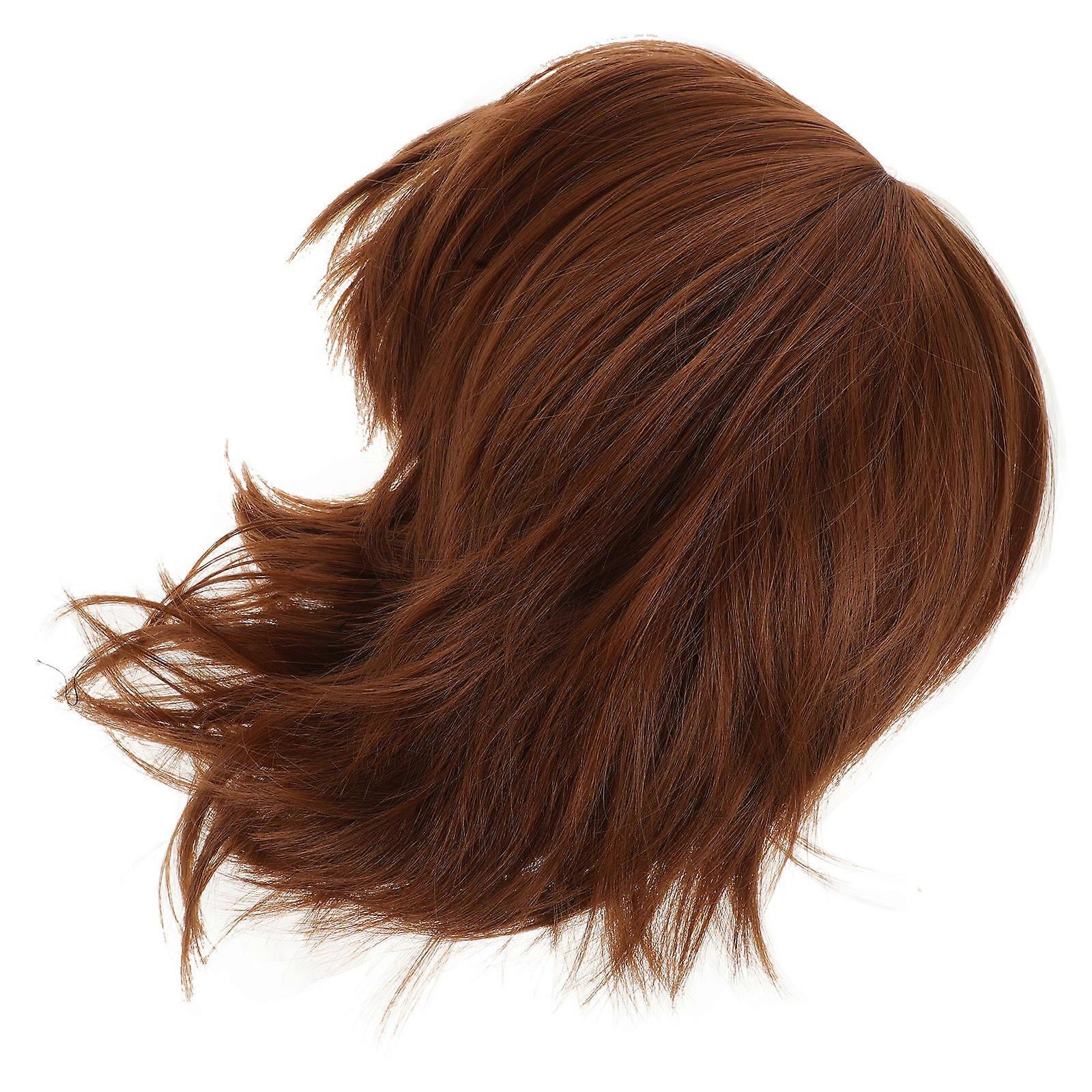 Here's a polished product description based on your input:
**Chic Short Straight Wig for Women – Lightweight Synthetic Hairpiece for Party,
