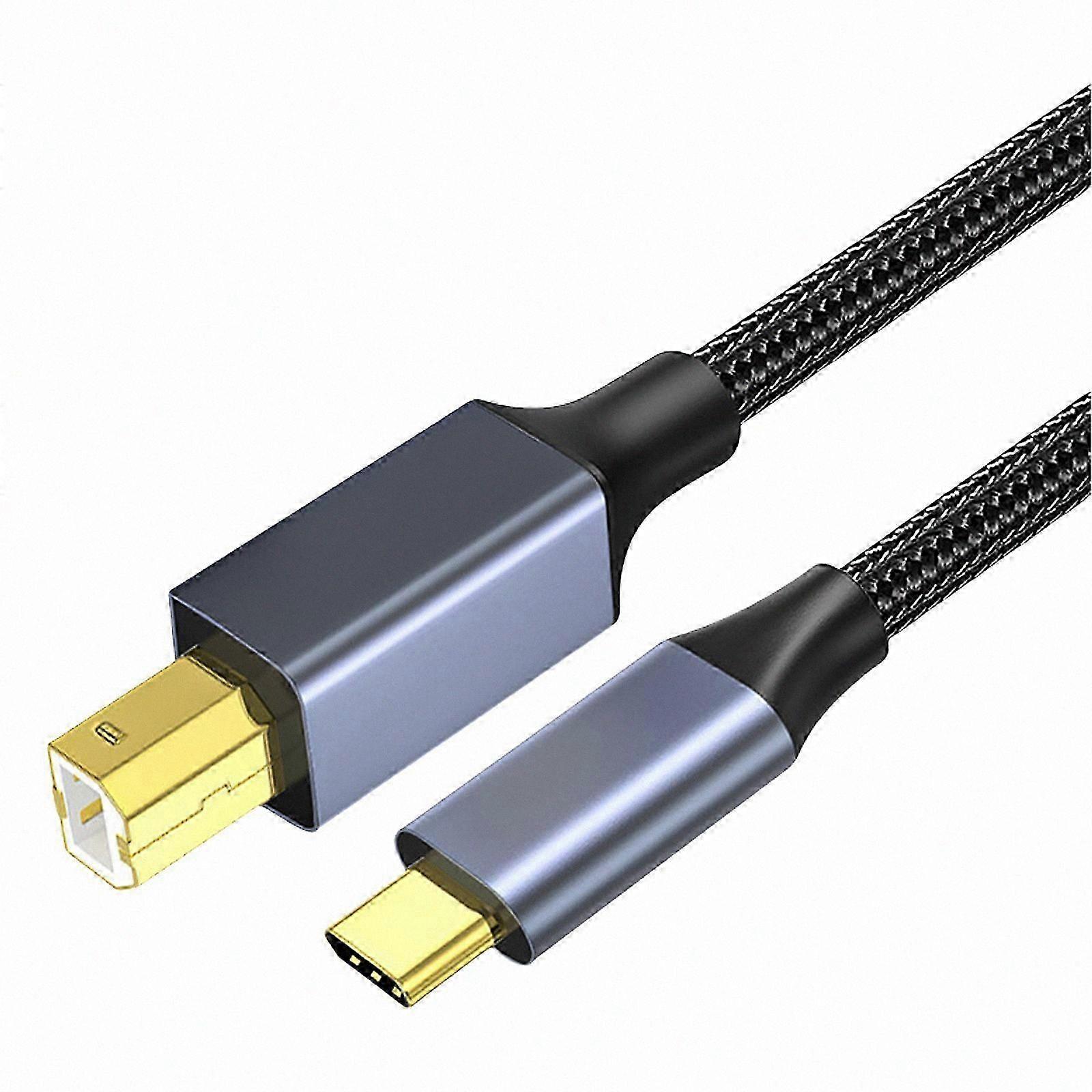 USB C to USB B Male Data Cable for Printers and Scanners, Type C to Type B Cord for Data Transfer, Compatible with Printer and Scanner Devices