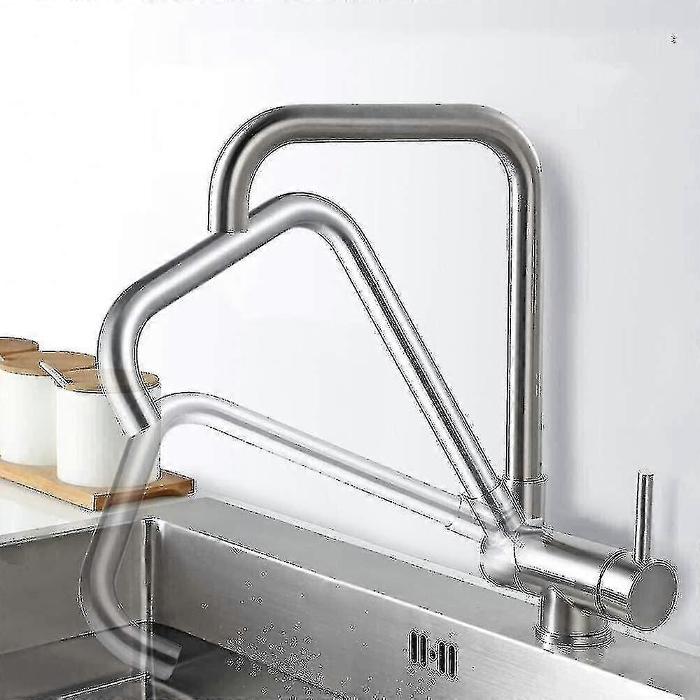 Foldable kitchen tap for small space sink with 360 rotation
