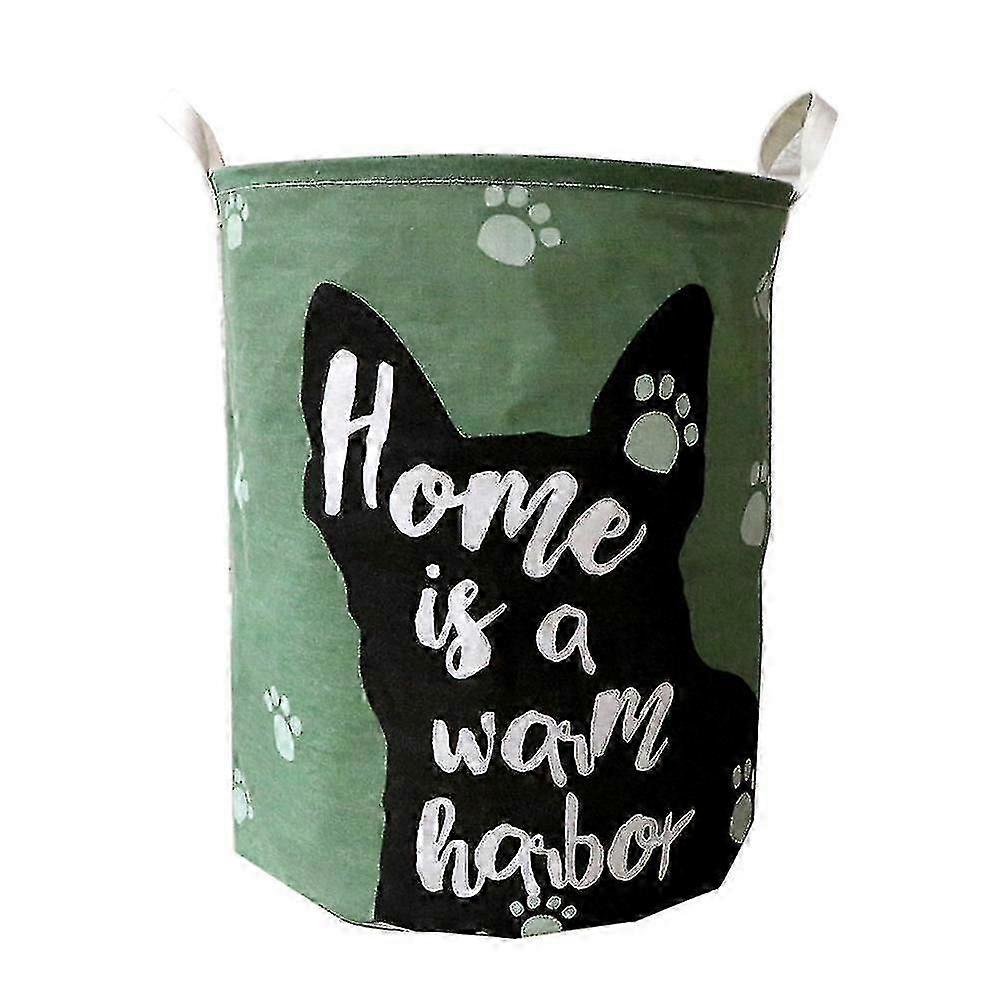 Waterproof Canvas Laundry Clothes Basket Storage Basket Folding Storage Box B