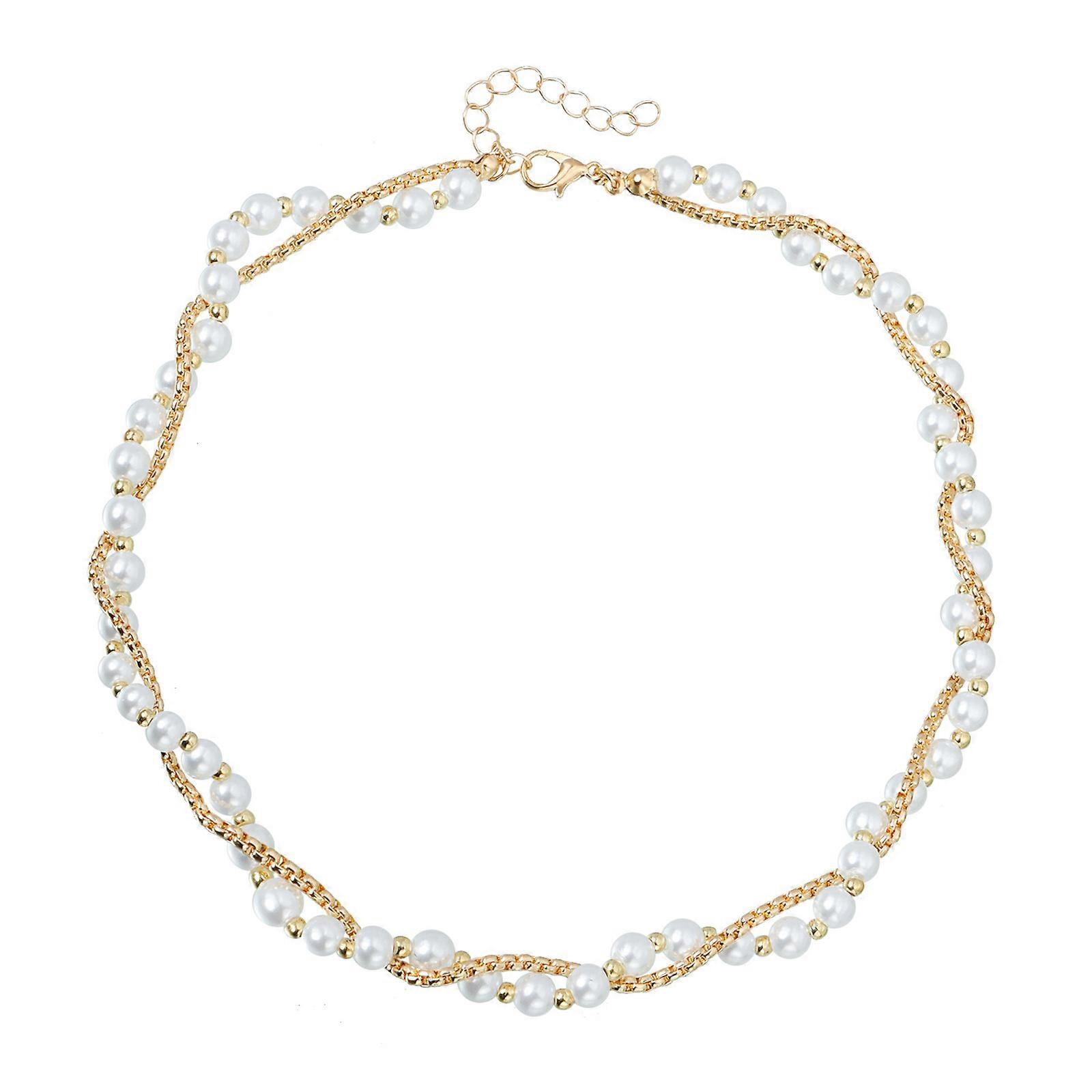 Stylish Layering Necklace Feature Sparkling Glass Crystals Adjustable Twist Chain For Casual or Formal Event Multicolor