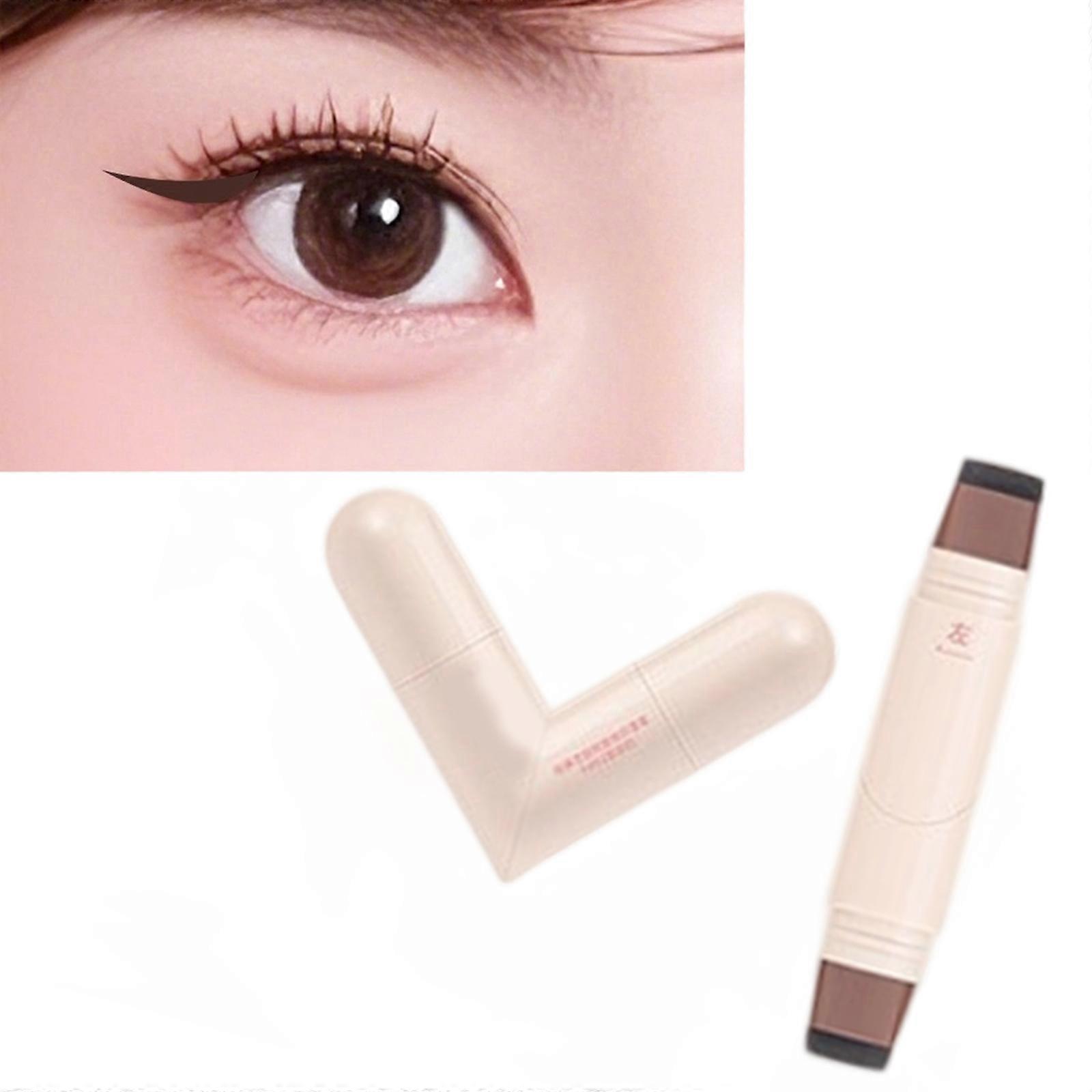 Double Ended Winged Eyeliners Stamp With Hypoallergenics Ink For Delicate Skin And Hassle Free Application brown