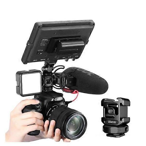 DSLR Cold Shoe Mount Adapter DSLR Monitor Mount Three Cold Shoe for LED Light Microphone