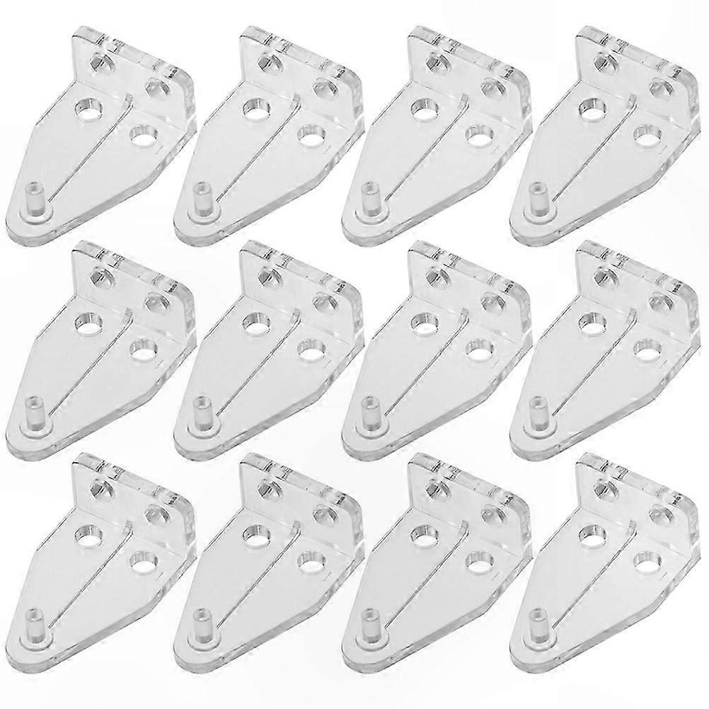 12-Pack Bottom Rail Holders for Horizontal Blinds, Clear Hold Down Brackets for Window Treatments