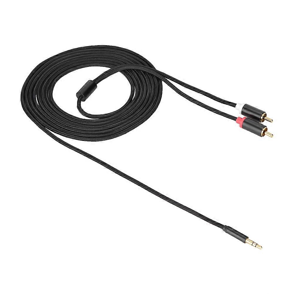 3.5mm Audio Cable Plug to 2RCA Gold Plated Microphone Cable for Mobile Phone Notebook MP3(3m)