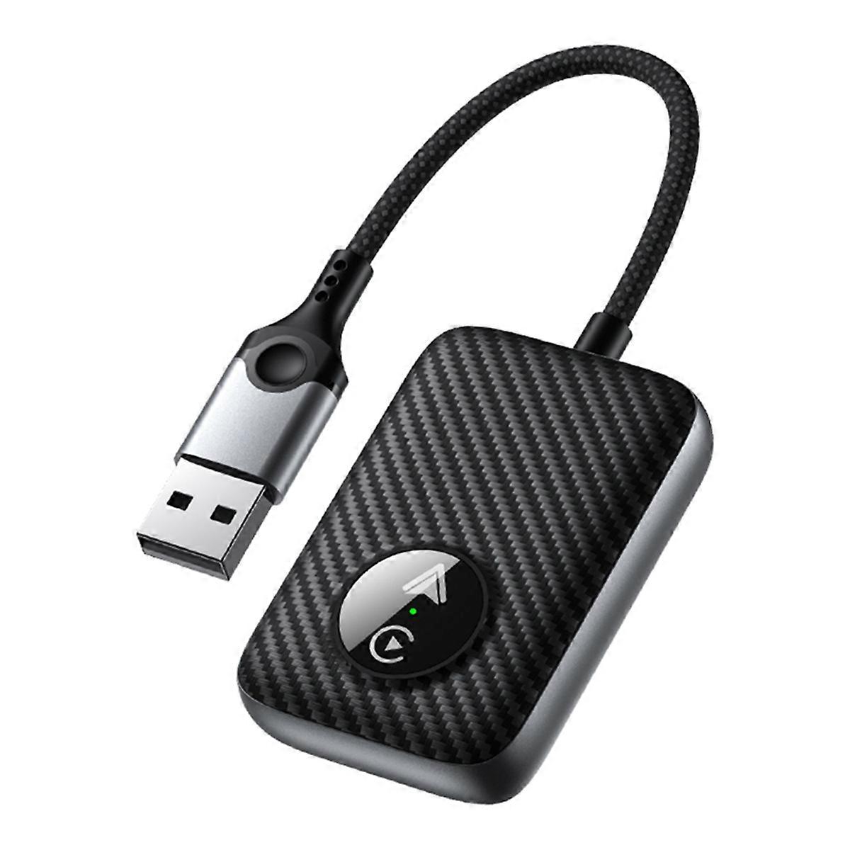 2 in 1 Wireless Carplay Adapter Smart Dongle for Car Android Auto Carplay Wired to Wireless Carplay Black