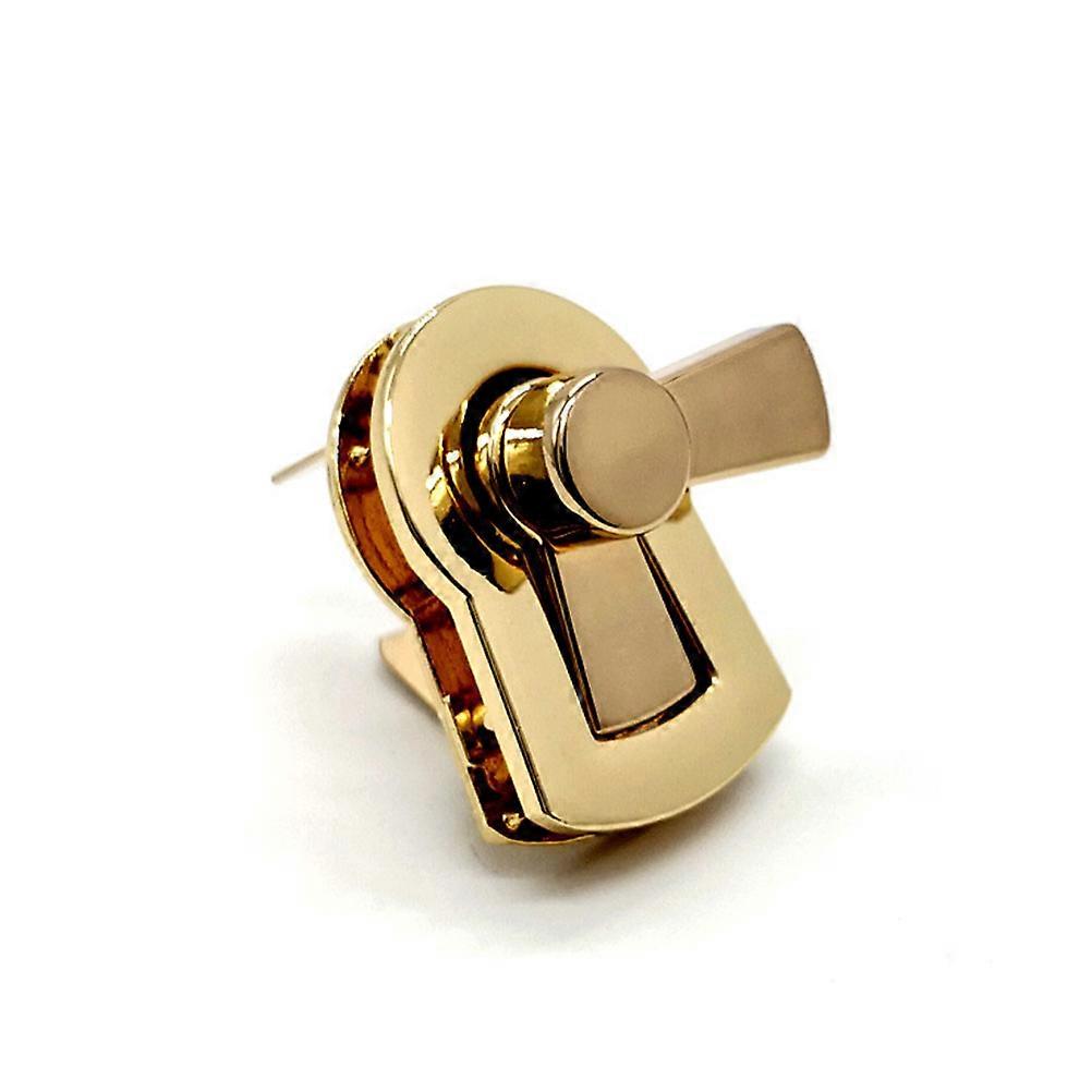 Golden Turn Lock Purse Made of Zinc Alloy for Locking Bags with Good Glossiness 5 Pieces
