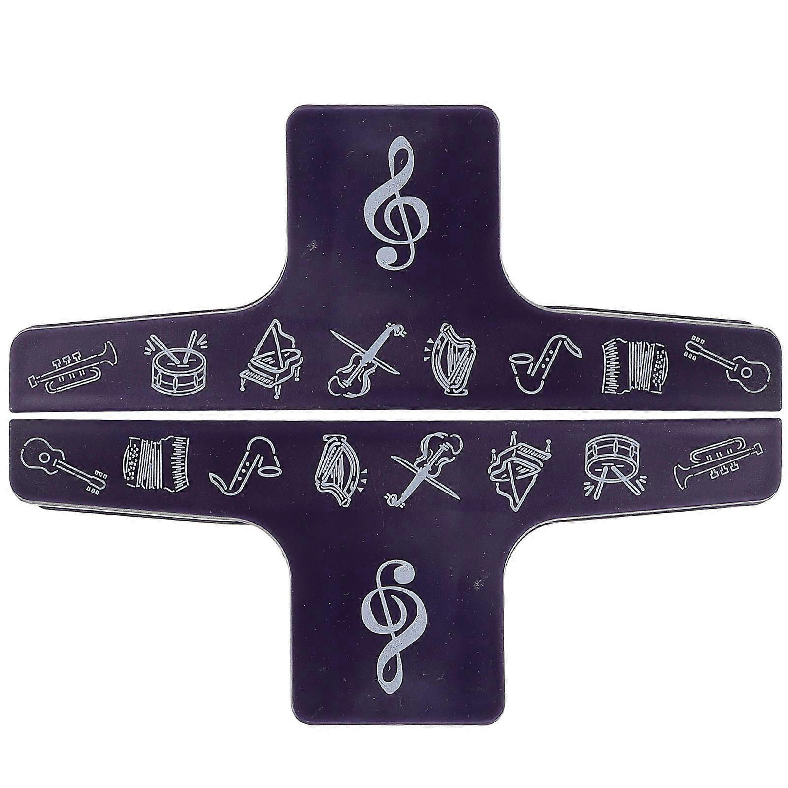 Music Sheet Holder Clip 2Pack For Musicians Practicing And Performing With Adjustable Tension And Sleek Molding In Blue
