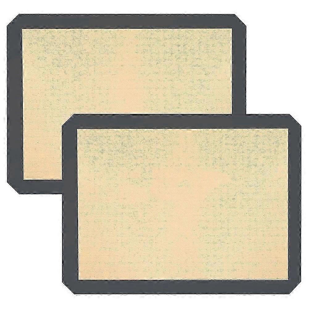 2PCS Silicon Baking Mats, Reusable Silicon Baking Mat Sheet, Baking Sheets Non-Stick, Food Safe Baking Mats   hk