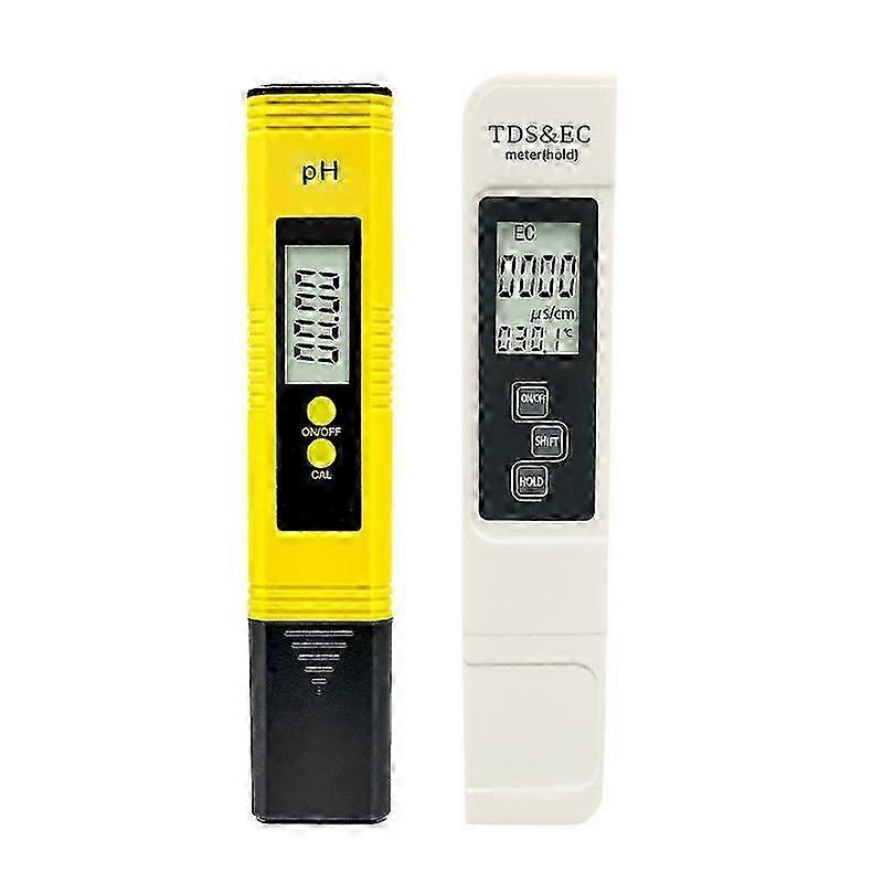 2pcs Digital PH Meter TDS EC Temperature Water Quality Test Pen 3 In 1 Set