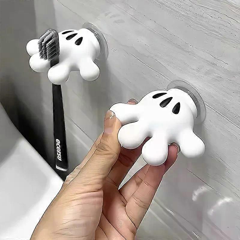 Toothbrush holder Mickey Palm cute bathroom towel suction cup multi-function hook traceless hook data cable winder