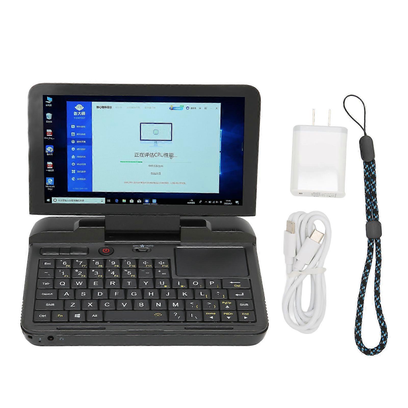 Micro PC Laptop 8GB DDR4 RAM 256GB M.2 SSD for Celeron Processor N4120 Quad Core 2.4G 5G 6 Inches Portable Laptop 110240V US Plug