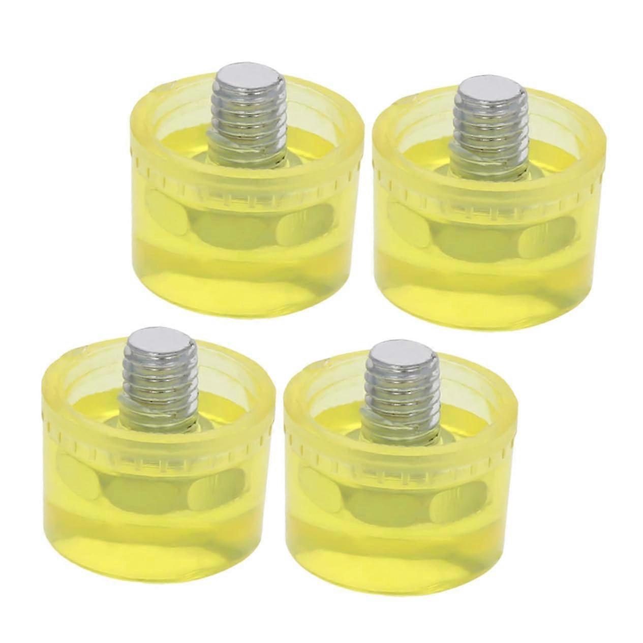 Rubber Mallet Hammer Replacement Heads, VibrationResistant Tips, 4 Pcs For Furniture Assembly And Delicate Craftwork