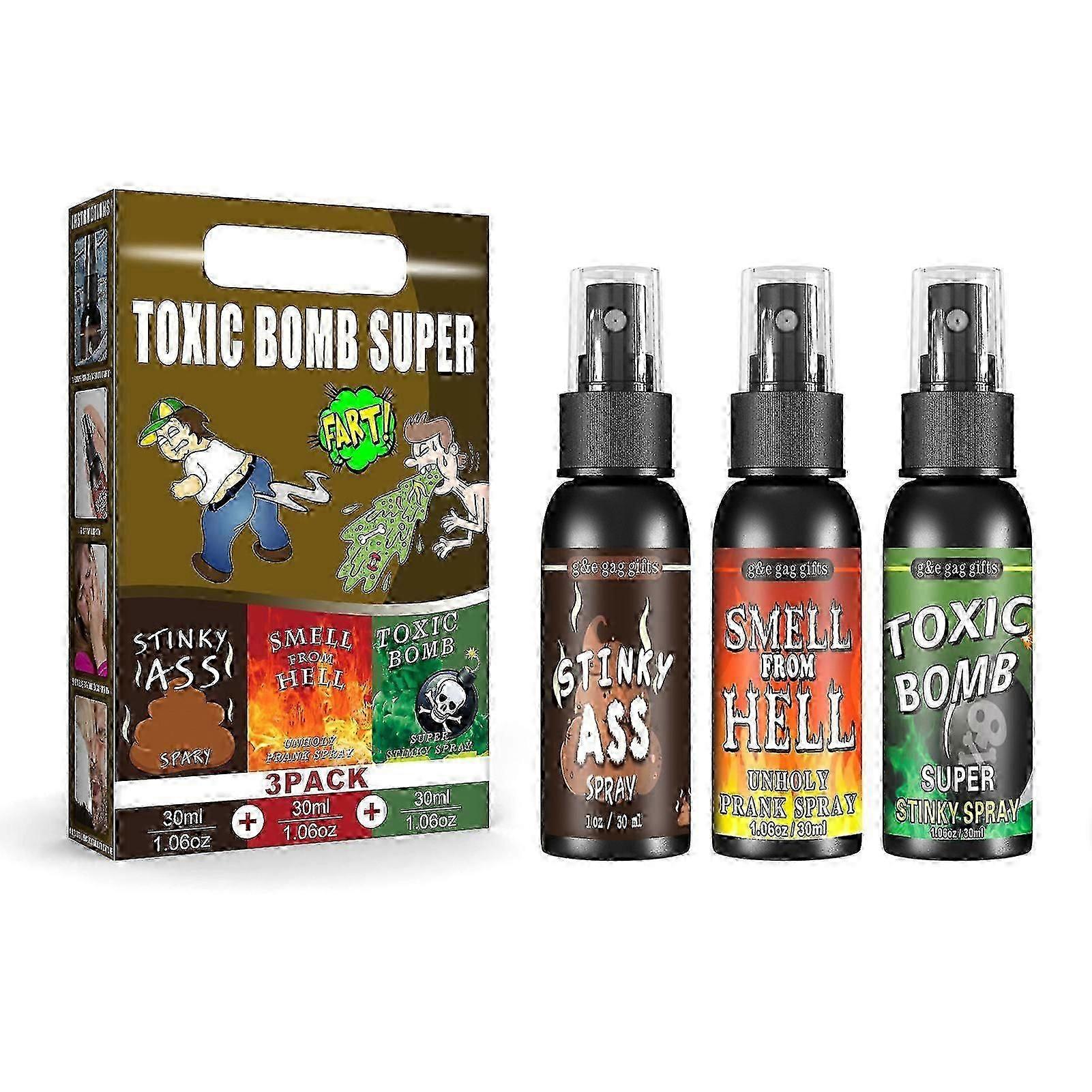 Portable lightweight fart spray for pranks and jokes