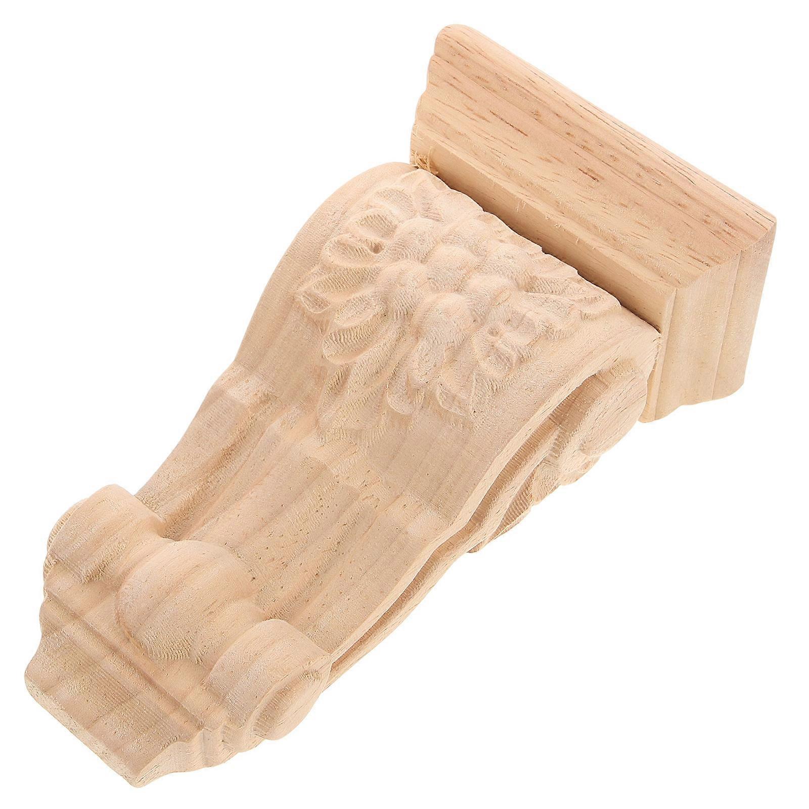 Decorative Corbels Wood for Decoration 2Pcs Carved European Style Corbel
