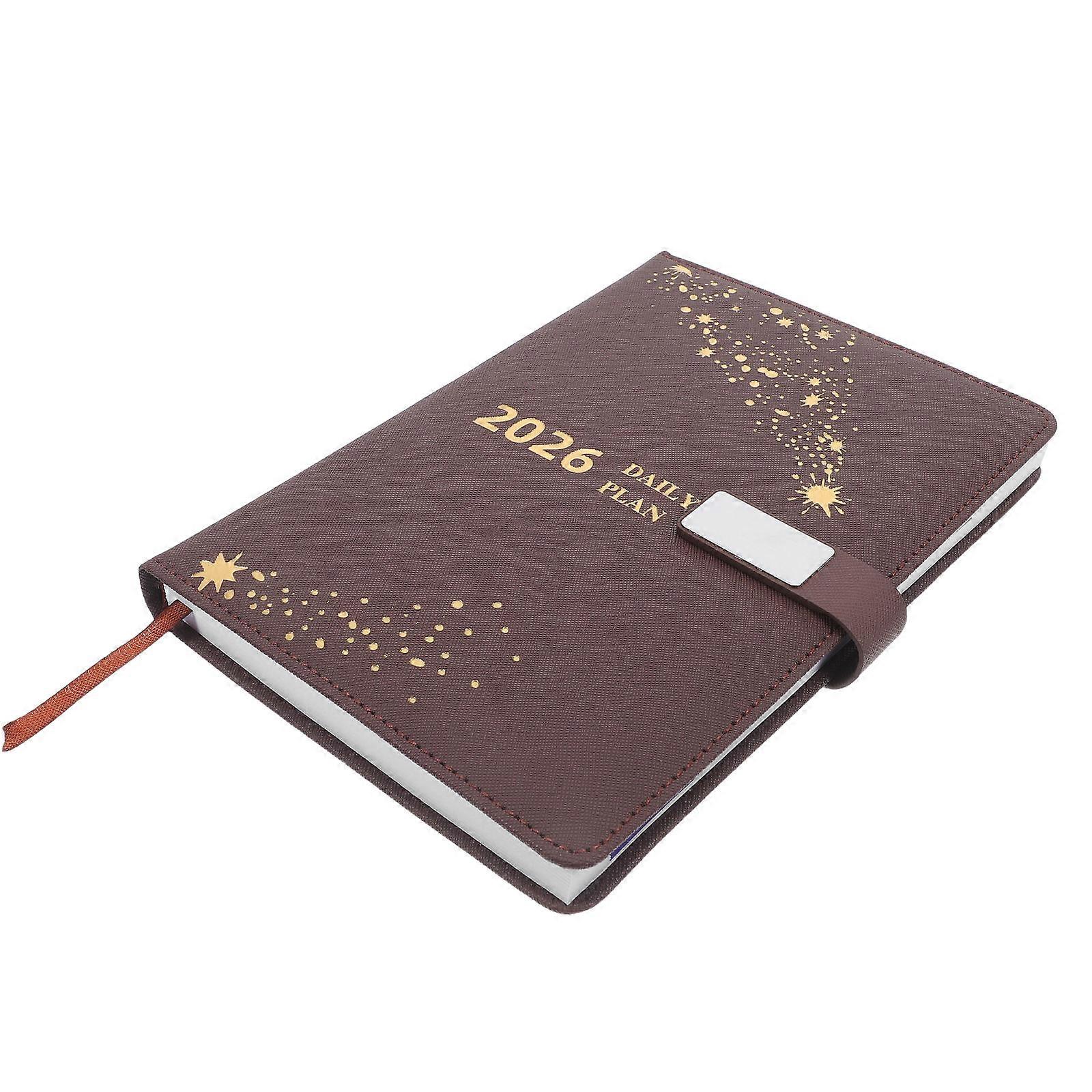 Daily Planner PU Journal Notebook for Monthly Use 2Pcs Agenda Organizer