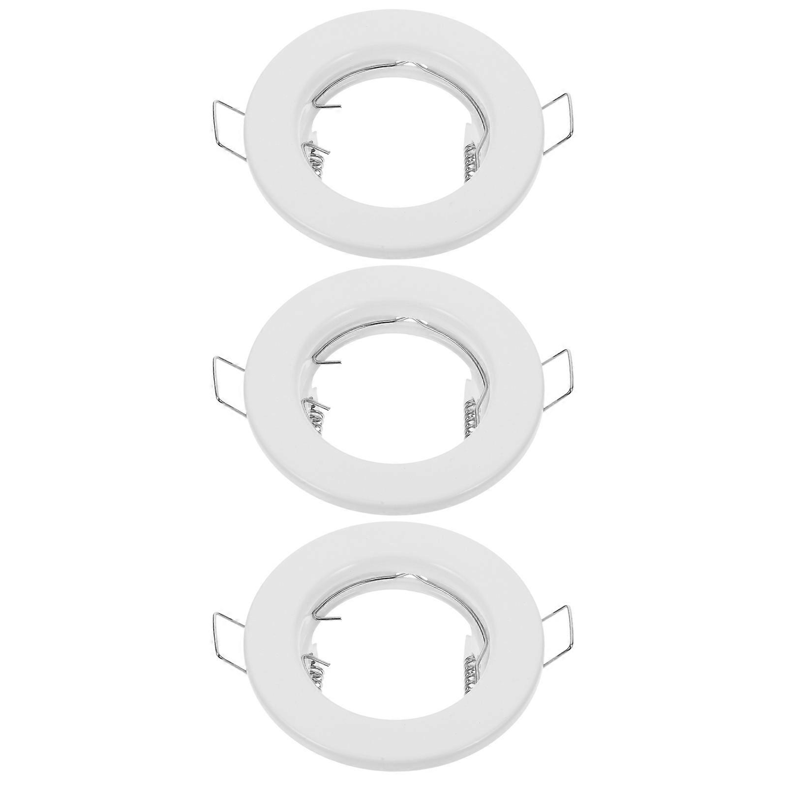 White Recessed Light Fixture Frames for Downlight Holder Use 12Pcs Metal