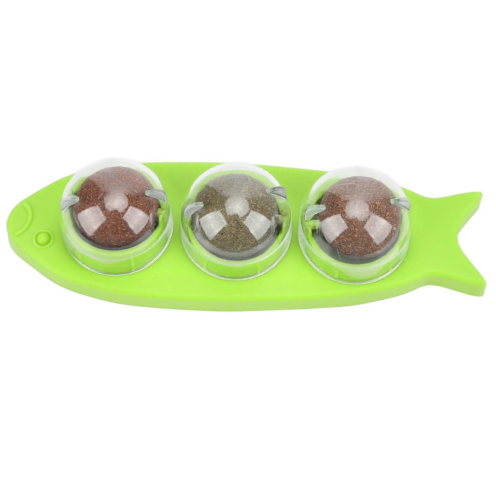 Catnip Wall Balls Cat Toy 17.5x5.5cm Green Teeth Cleaning