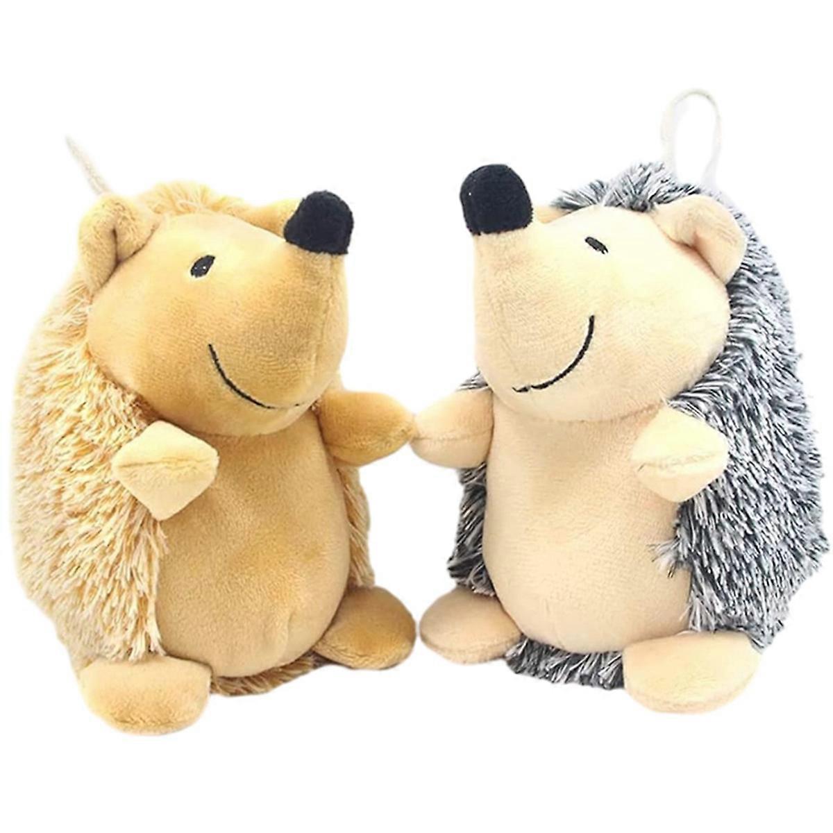 Hedgehog Stuffed Plush Dog Chew Toys Interactive Dog Toys,C