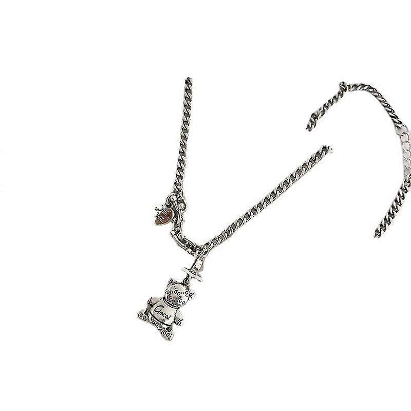 Mix & Match Peach Bears Sterling Silver Necklace #3