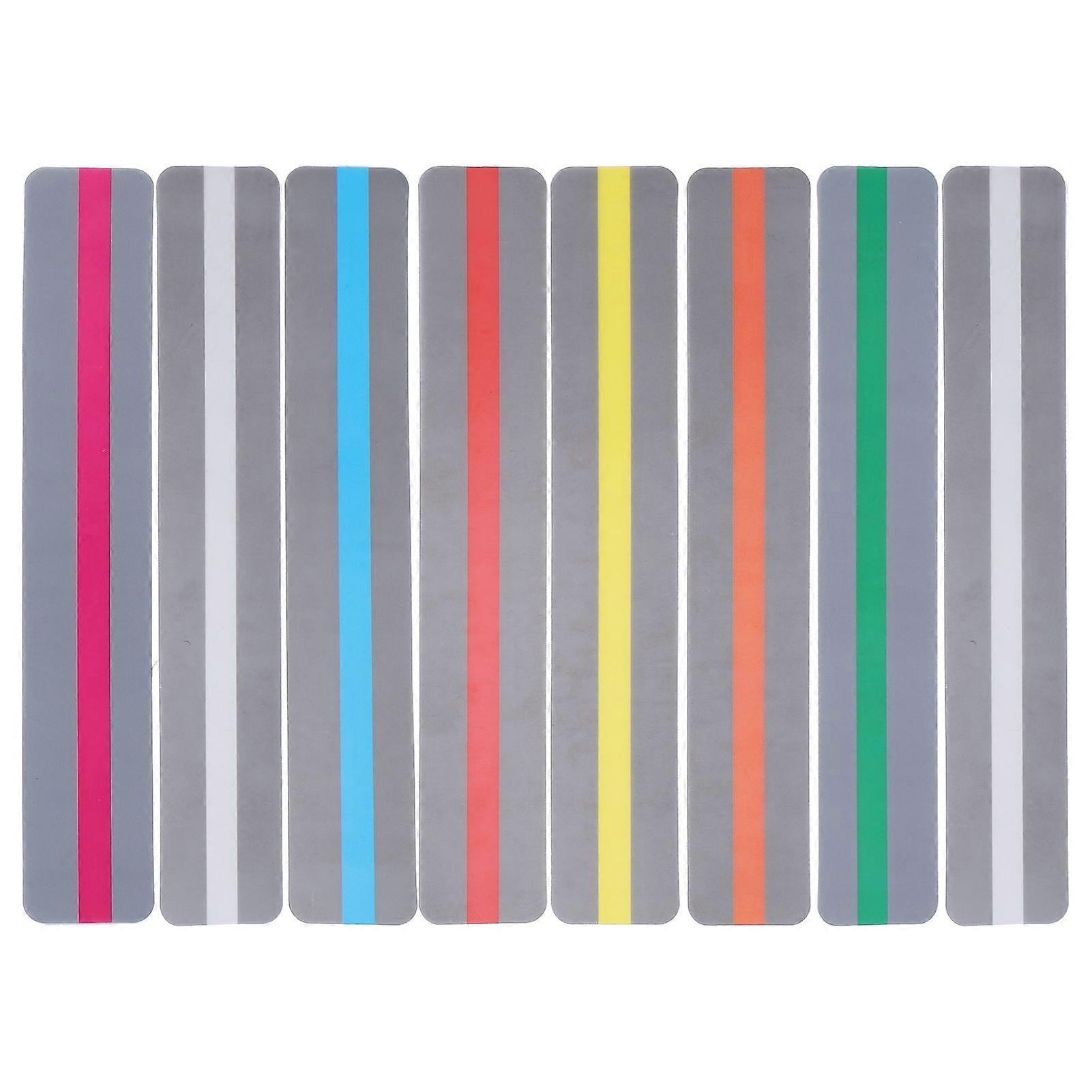 8Pcs Reading Strips Guided Highlight Colored Overlays Bookmark Plastic Tool Small