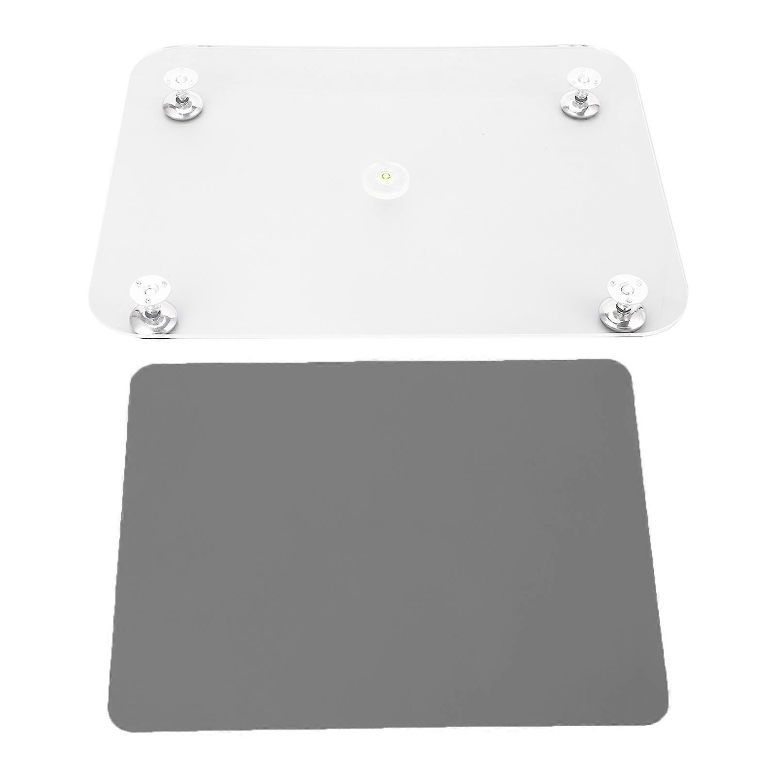 Resin Leveling Board, Adjustable Leveling Table with Silicone Mat, Acrylic Paint Pouring Tool, Gray