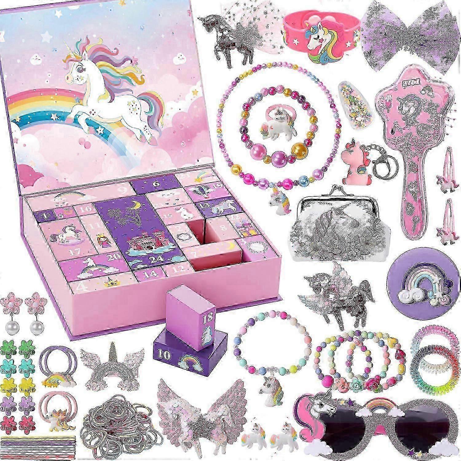 Adventní kalendář pro dívky - dárky s jednorožcem pro dívky Adventní kalendář 24 dní překvapivých dárků Nejlepší dárky pro dcery a vnučky