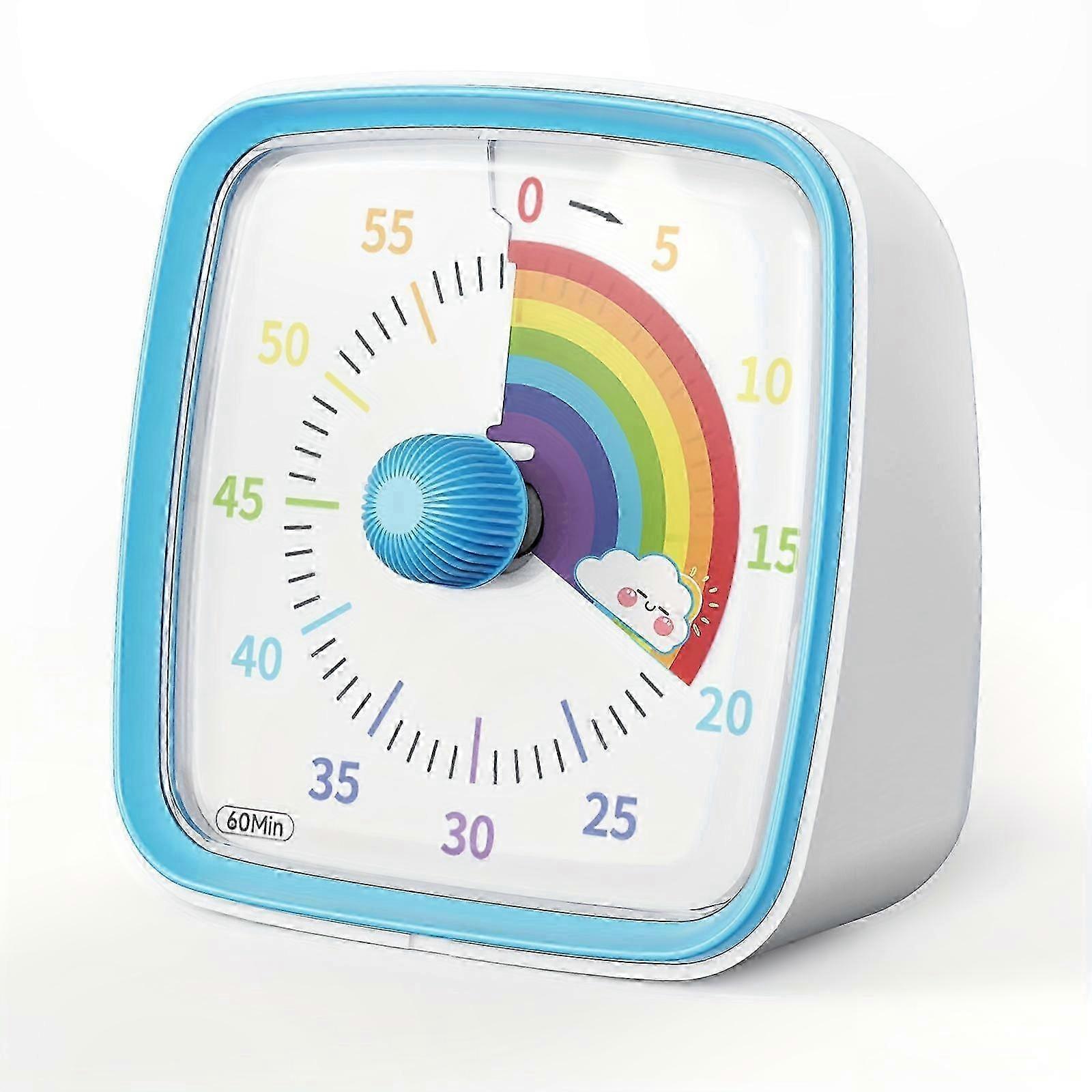 60-Minute Visual Timer with Night Light for Home and Classroom, Silent Countdown Timer for All Ages