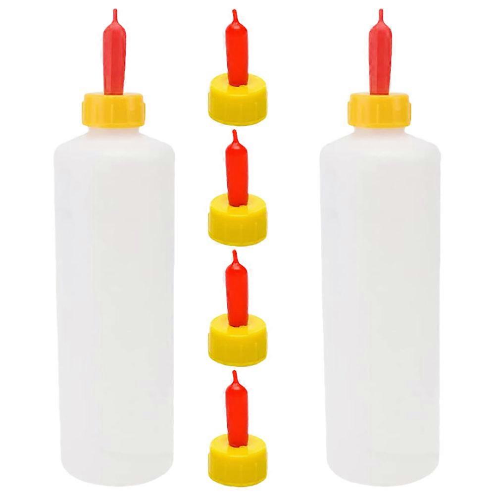 Livestock Milk Feeding Bottles Lamb Nursing Bottles for Feeding 4Sets PVC