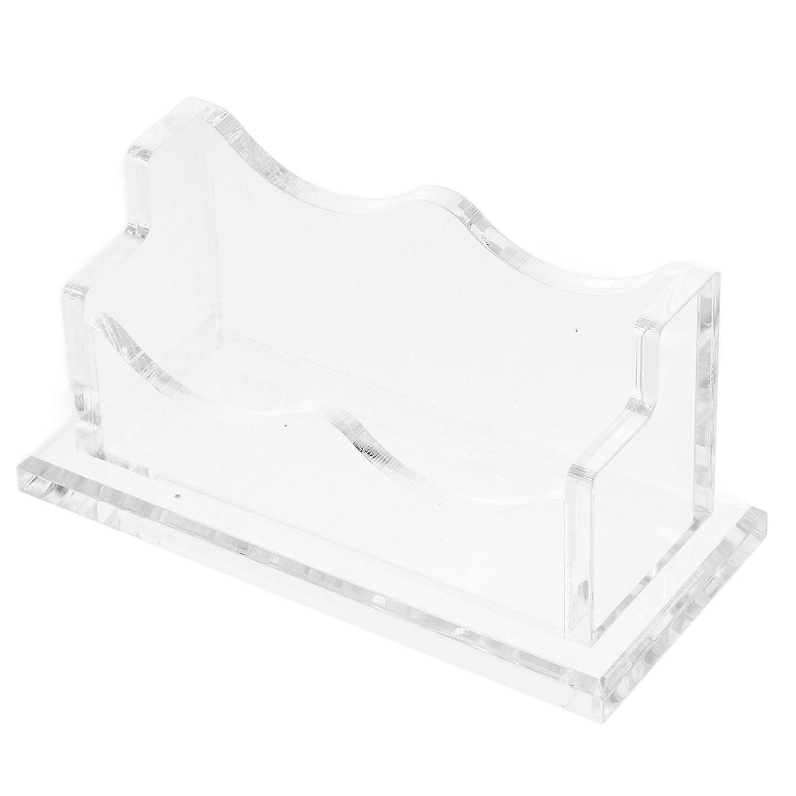 Business Card Holder Transparent Acrylic Display Stand for Display 3Pcs