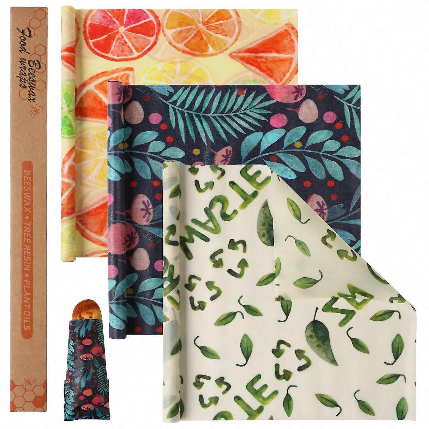 100cm*30cm Reusable Beeswax Wrap Sandwich Preservation Sheets, Customizable Packaging Paper, Variety Of Patterns Available