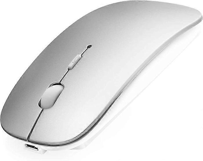 ZGEER Wireless Bluetooth Mouse - Silver - Silent - Rechargeable - 3 DPI Levels