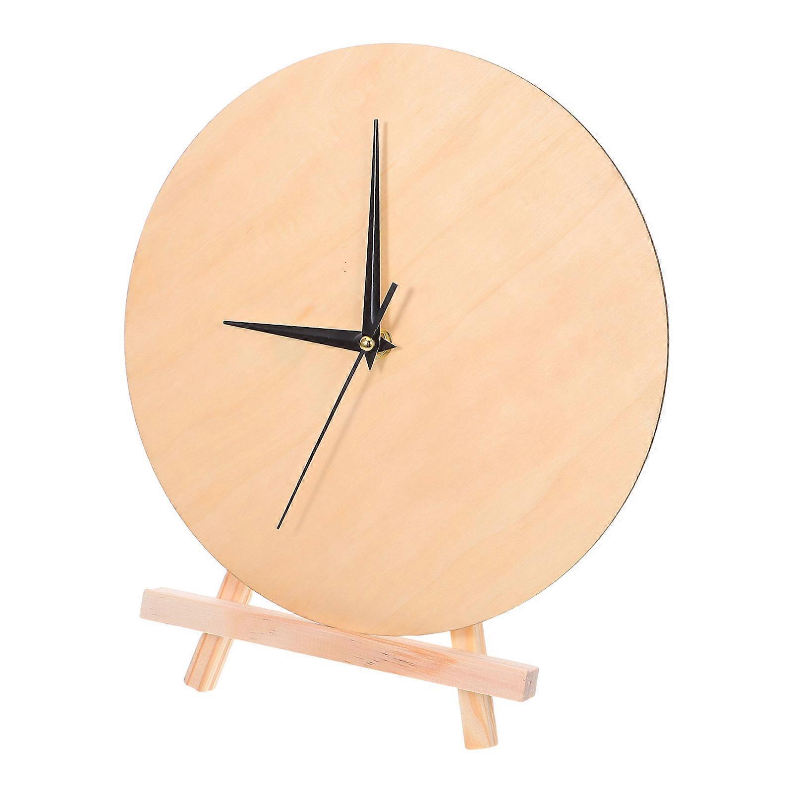 Wood Clock Dial for Timing 5Pcs Round Blank DIY Home Decoration