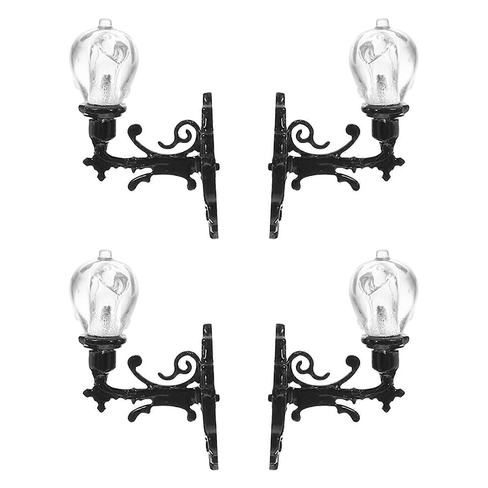 Simulated Model Wall Lamp For Table Decor And Gift Occasions ABS Material Miniature Size 16 Pcs