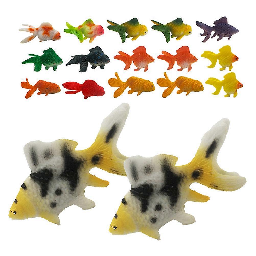 Realistic Goldfish Fish Shape 24Pcs Model Accessories Ideal For Aquarium Decoration Enthusiasts Featuring Vibrant Styles