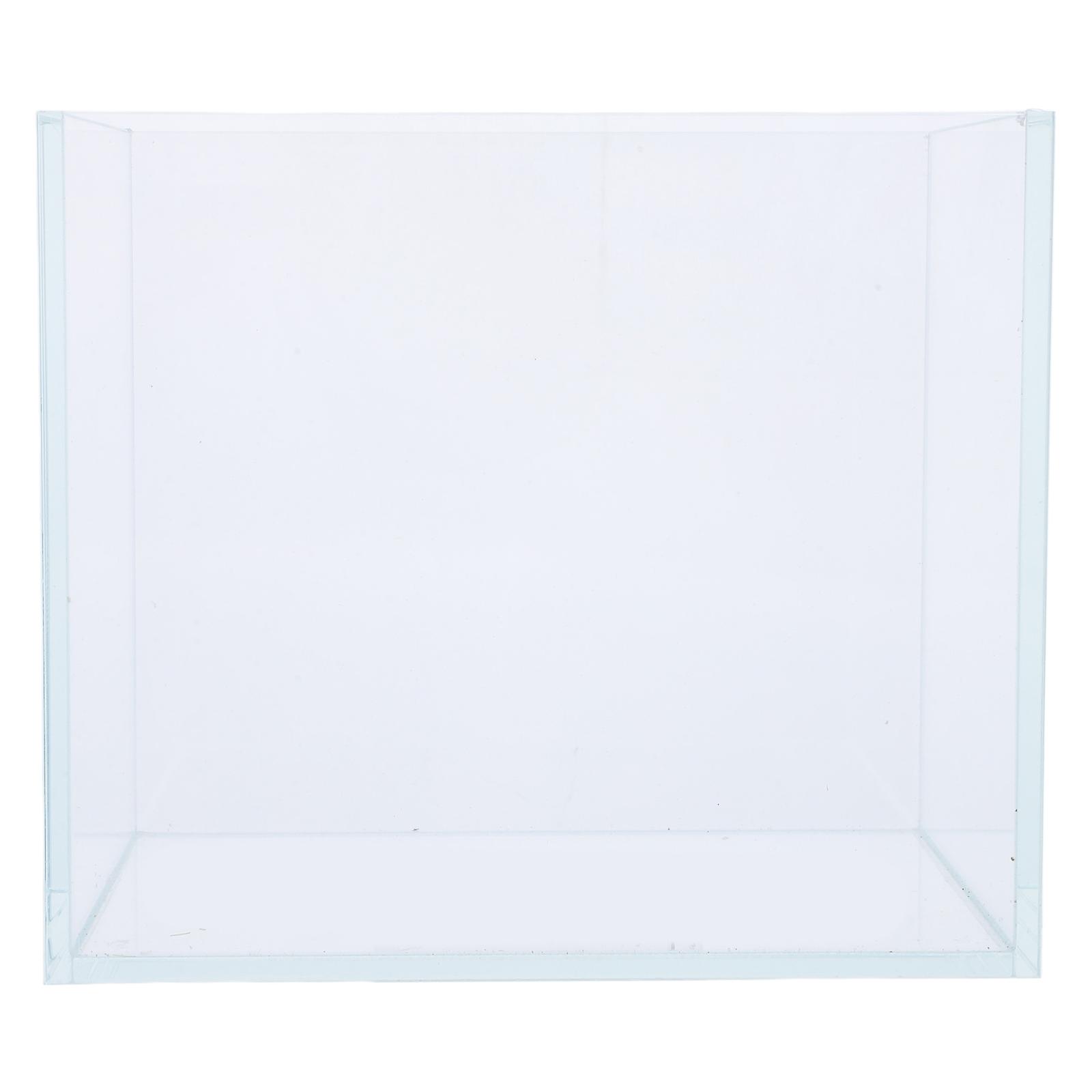 Transparent Glass Betta Fish Tank Mini Aquarium for Desktop 2Pcs Set