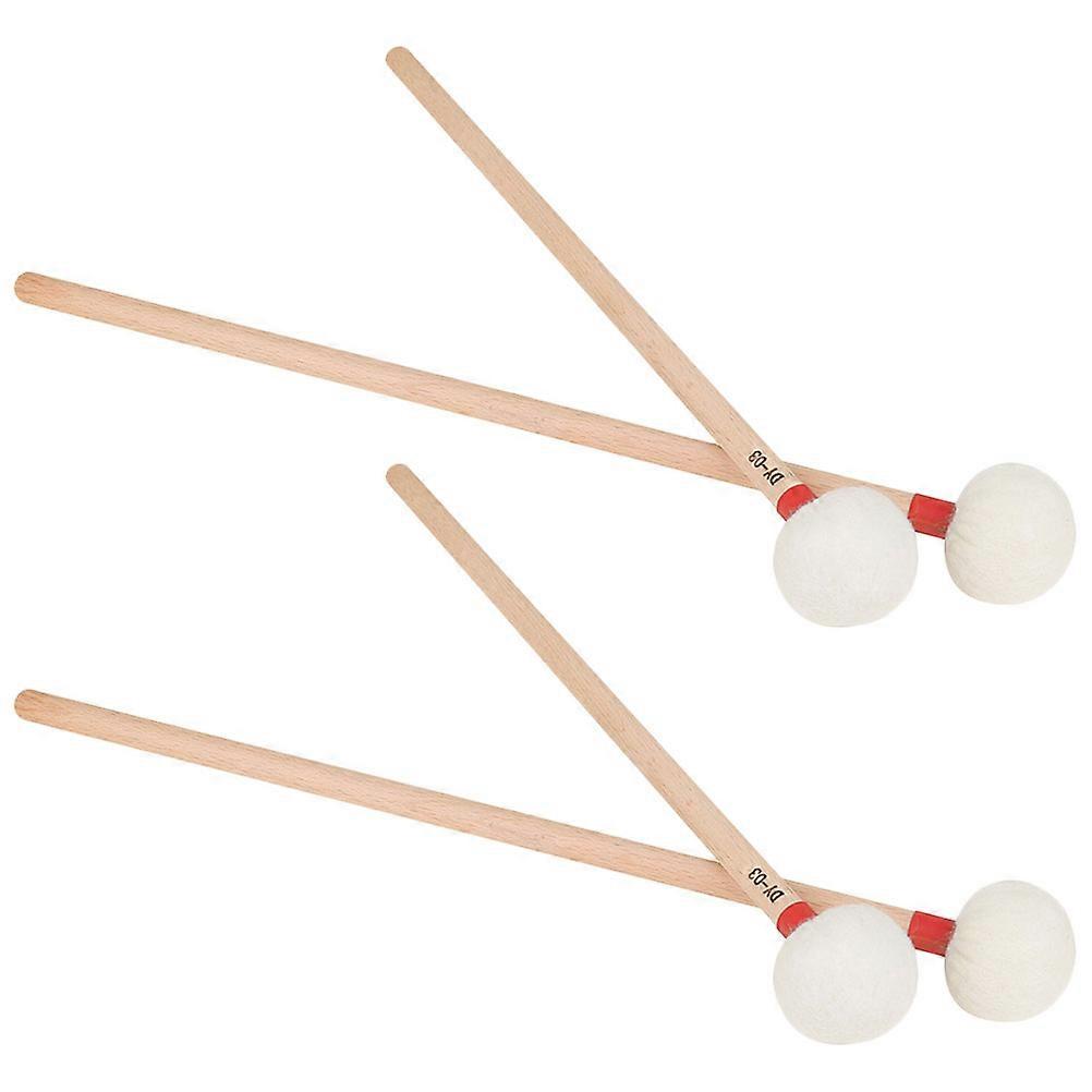 Professional Drum Mallets with White Felt Head for Timpani 8Pcs