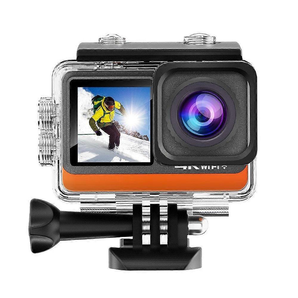 GreenZech Pro 4k Hd 24mp Waterproof Action Camera - Anti-shake Dual/touch Screen 170° Wide Live Stre