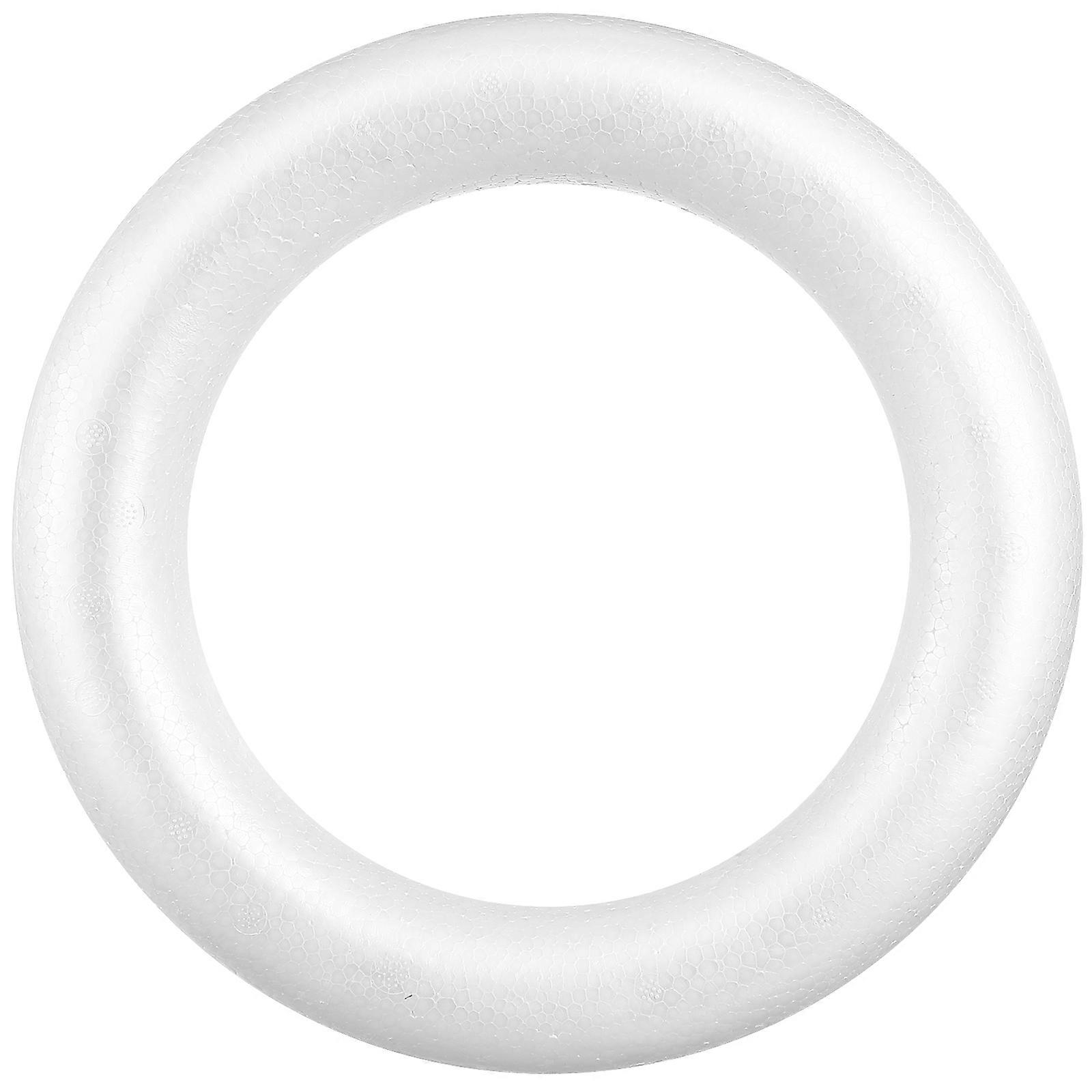 White Circular Ring Foam Material for DIY Craft 12Pcs Child Accessory