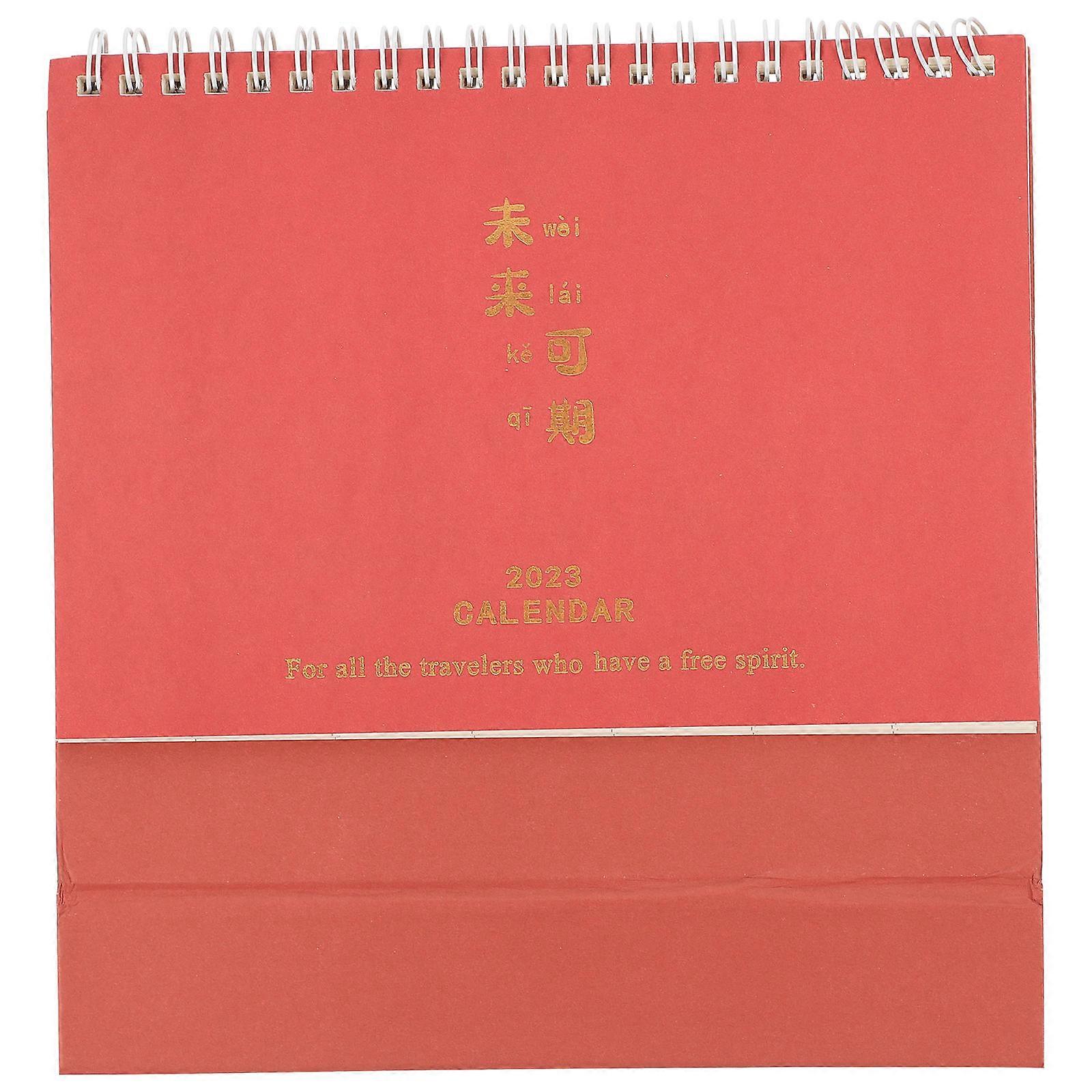 2023 Desktop Calendar Table Calendar with Coil Design for 3Pcs