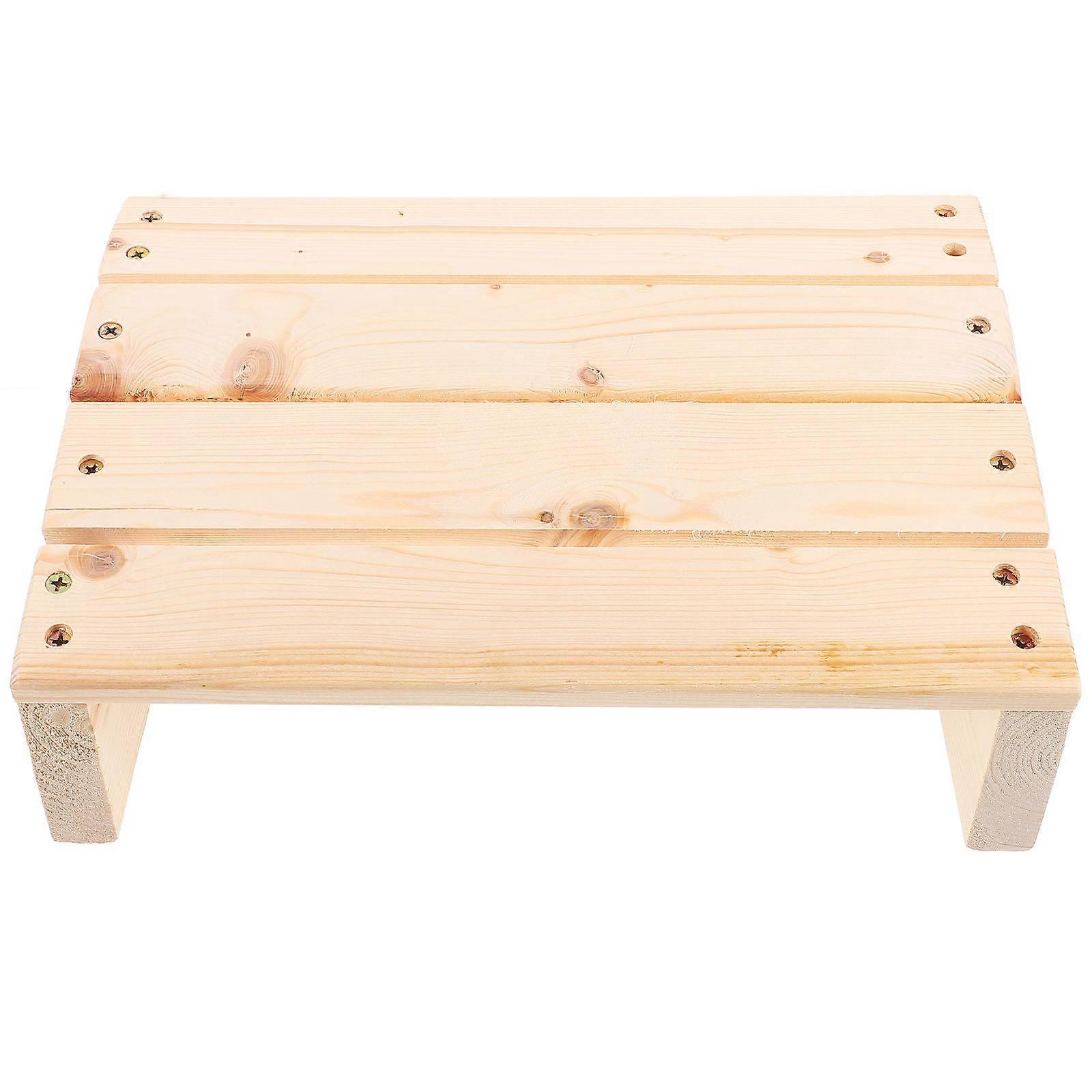 Wood Foot Rest Stool for Office Desk Use Comfortable 2Pcs Pack