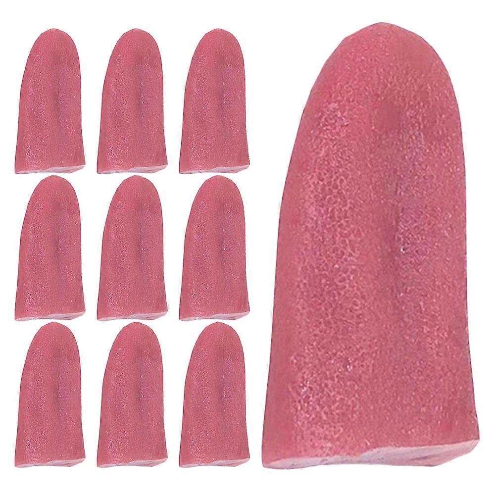 10Pcs Realistic Fake Tongue Party Props For Halloween Family And Friends 5.5X3.8CM TPR Elastic Material