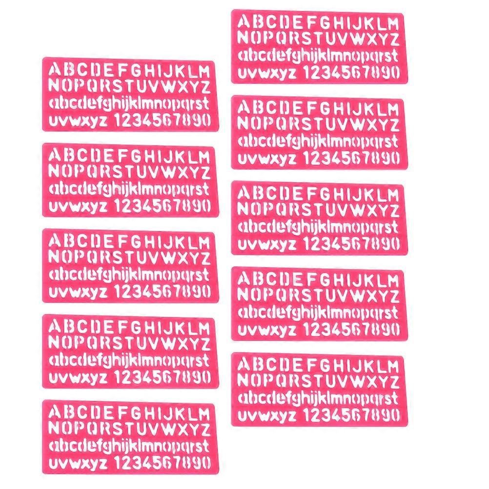 Reusable Plastic Alphabet Stencils for Children Drawing 64Pcs Set